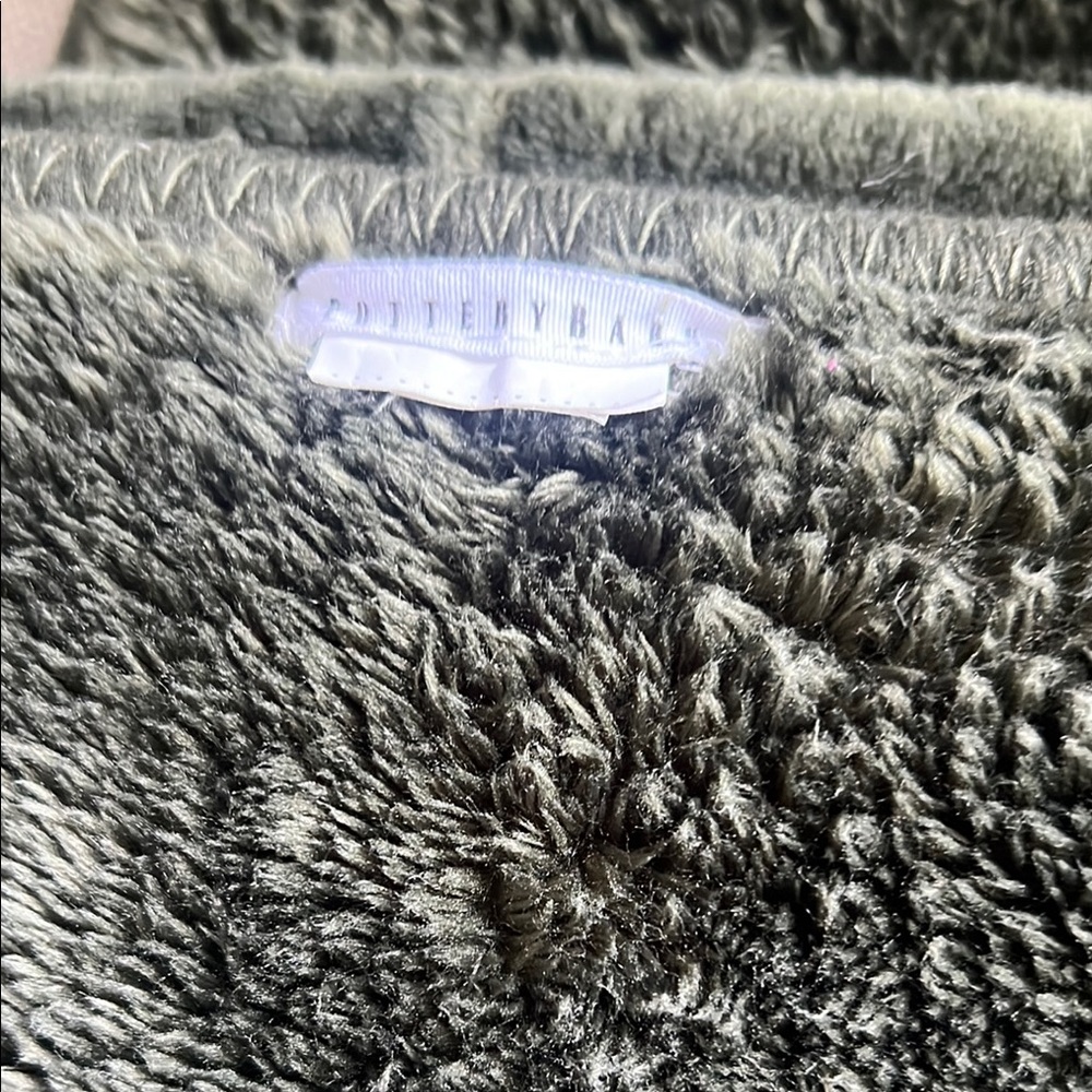 Pottery Barn Plush Deep GreenThrow Blanket